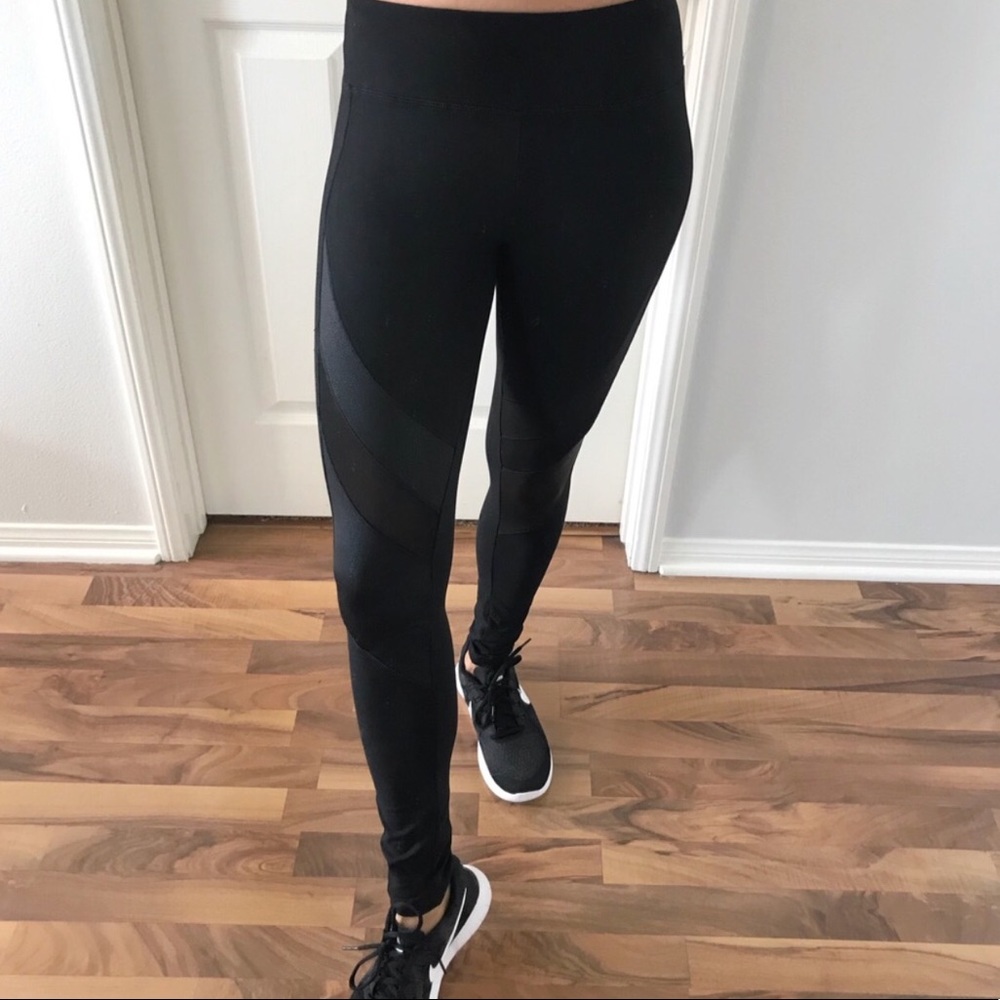 PRICE DROP ⬇️ Leather & Mesh Workout Leggings